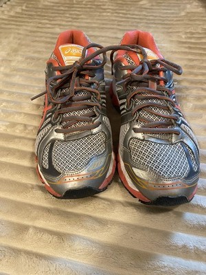 ASICS Gel Nimbus 15 Coral and Charcoal Mens Sneakers Size 8