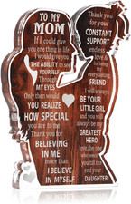 Mom Gifts from Daughter, to My Mom Acrylic Plaque Desk Sign, Heartfelt Mothers D
