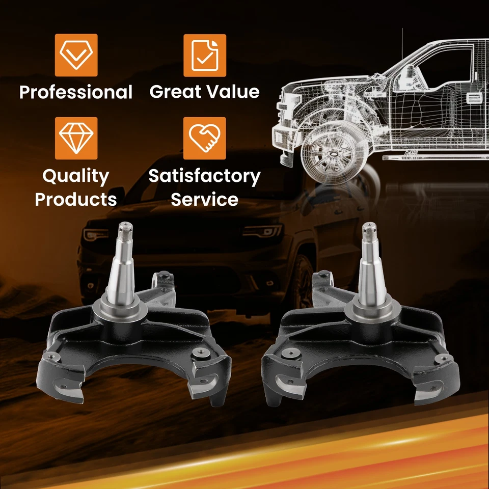 Husillo de caída descendente de 3" rotor de 1,25" para Chevy C10 R10 GMC C1500 2x2 1973-1987 Foto 4 de 4