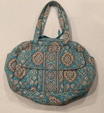 VERA BRADLEY Diaper Bag Totally Turquoise Quilted Diaper Bag, Retired, Clean 