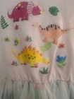 Girls Size 7-8 Pink Dinosaurs Pattern Sleeveless Dress With Net Overlay — photo 6