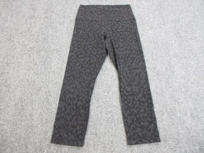 Lululemon Align Crop Leggings Womens 6 Black Animal Print High Rise Athletic