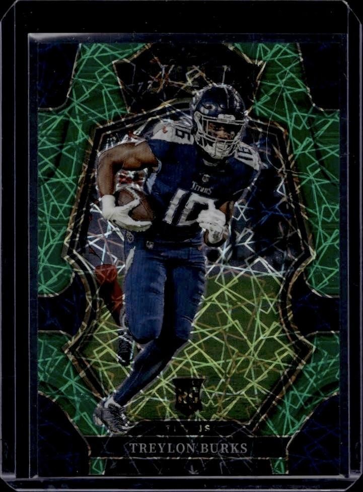 2022 Panini Select #195 Treylon Burks Green Prizm #/5