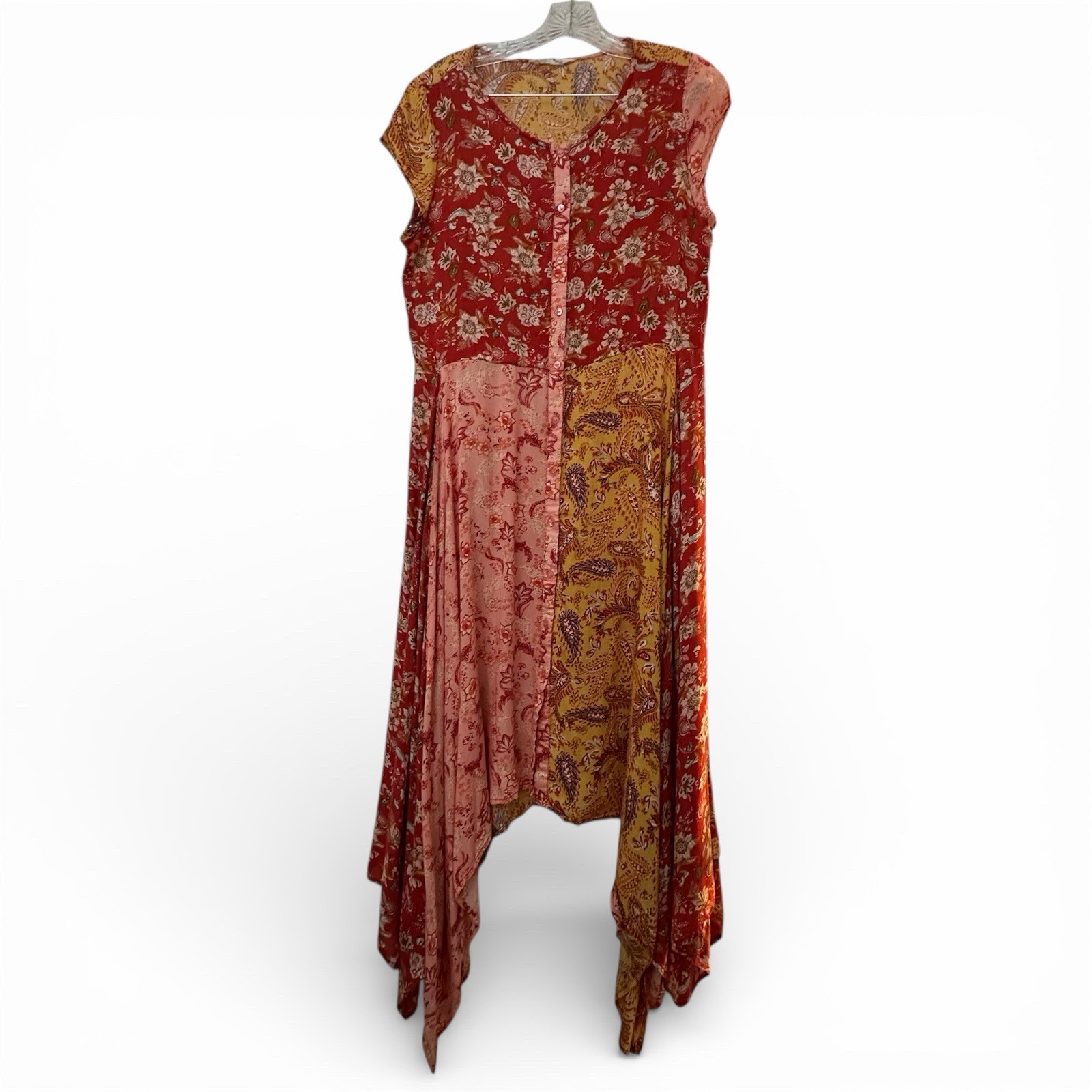 Rocks & Indigo Multi Patterned Patchwork Boho Sha… - image 1