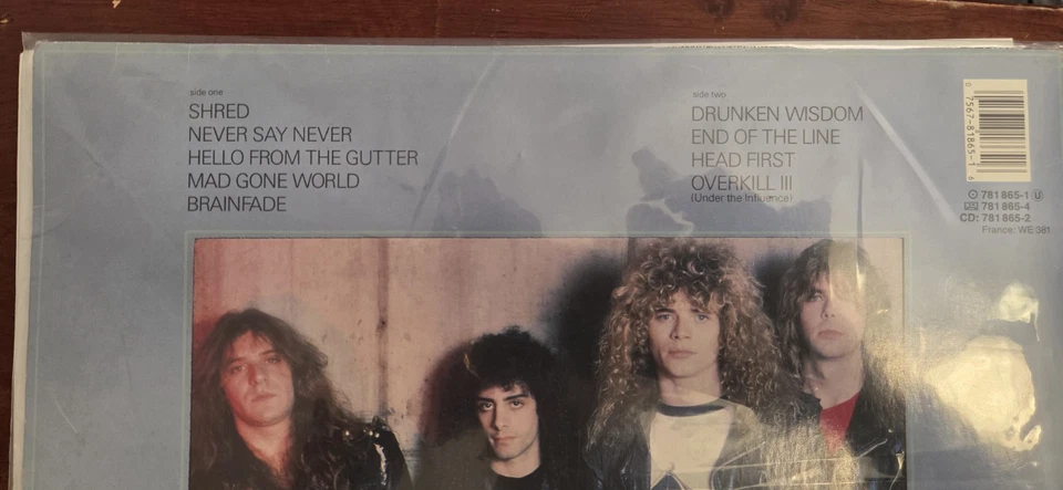 OVERKILL UNDER THE INFLUENCE 1ST PRESSING GERMANY 1988 MEGAFORCE VINYL LP EX/EX! - Image 4 of 4