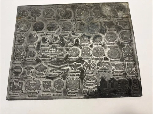 Vintage Heavy Metal Mold Stamp Plate Military 9 By 11 1/2 In Vintage vintage concert t-shirt, vintage, single stitch, B+ condition