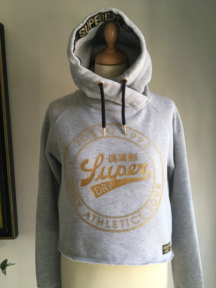 Sweat à capuche Superdry gris et doré T: S - Photo 4/4