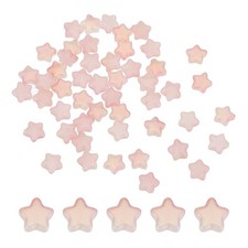 200 Pcs 8mm Crystal Star Beads, Glass Spacers Bead, Pink