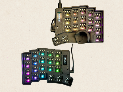 Keyball spilt keyboard, 39/44/61 keys layout with trackball, wired