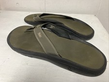 OluKai Mens Ohana Green Black Flip Flops Casual Thong Sandals Size 15