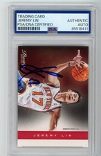 Signed Basketball Card Auto Jeremy Lin 2012-13 Panini Prestige #91 PSA/DNA