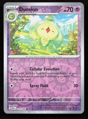 Duosion Reverse Holo Common SV: Black Bolt 038/086 NM