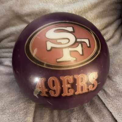 Miller Lite San Francisco 49ers 16 lb Drilled Ten-Pin Spare Bowling Ball Purple
