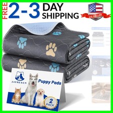 Washable Puppy Dog Pee Pad, 2PCS 100 Waterproof Whelping Training Mat for Pu...