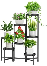  Plant Stand Indoor Outdoor, 7 Tier Corner Metal Flower Display Holder Shelf, 