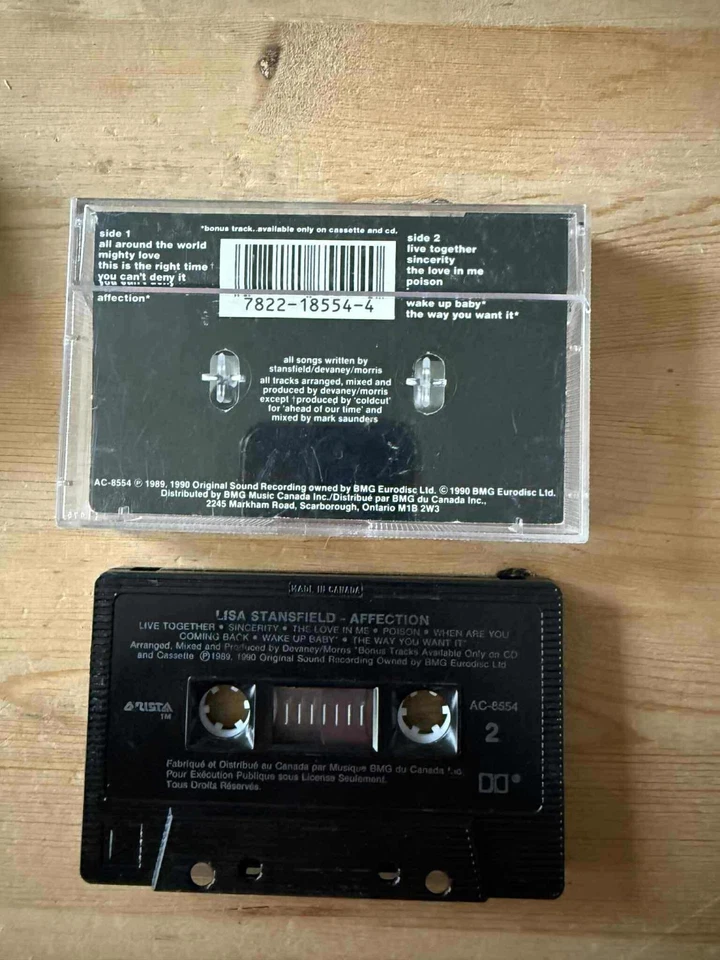 Lisa Stansfield – Affection Vintage Cassette Tapes C10 Foto 2 de 2