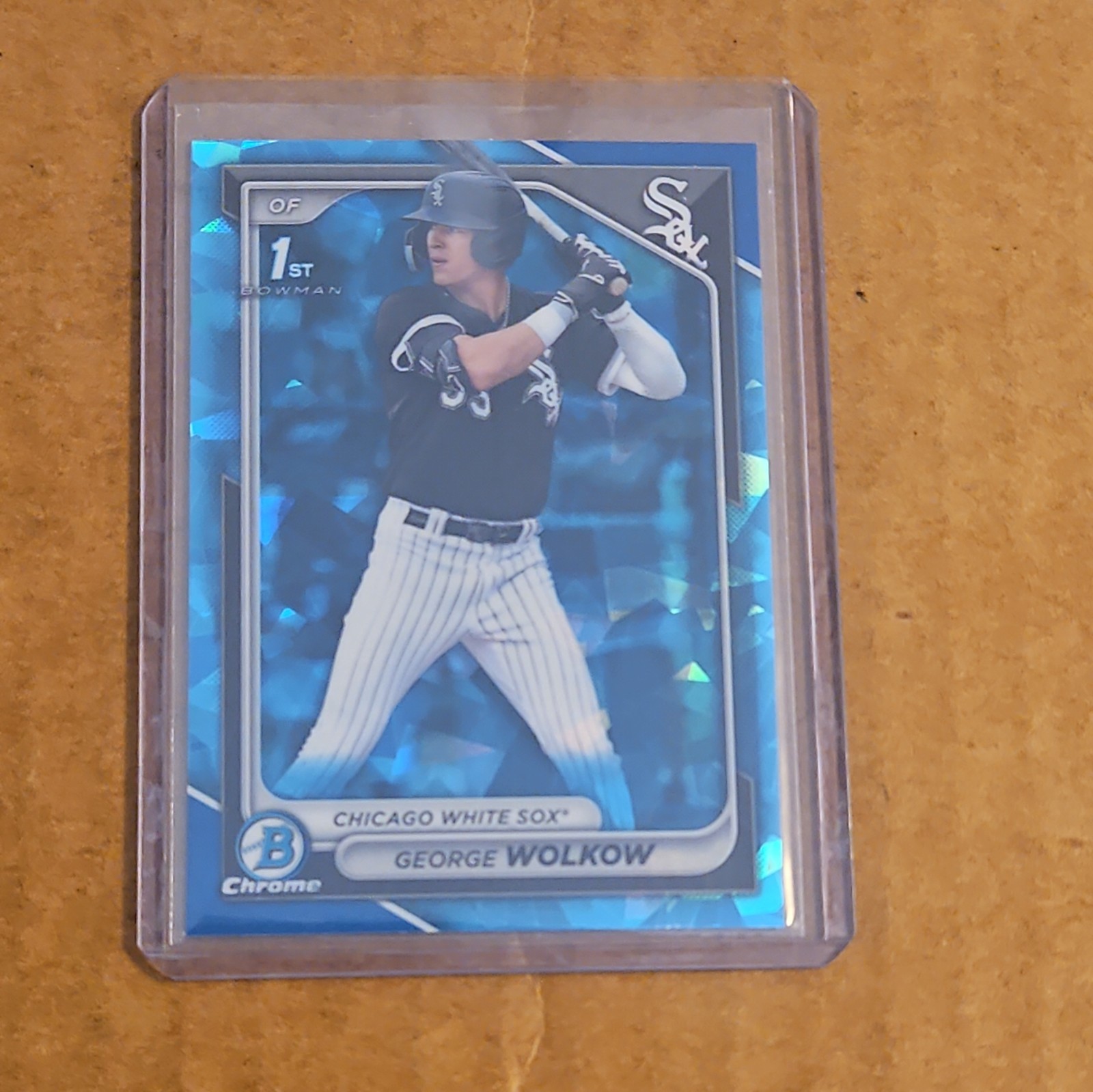 George Wolkow 2024 Bowman Sapphire Edition Chrome Prospects #BCP-144- White Sox 