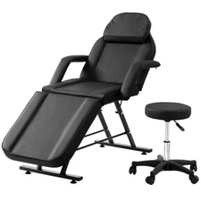 Black Facial Massage Salon Bed Spa Tattoo Massage Bed Table Chair Commercial