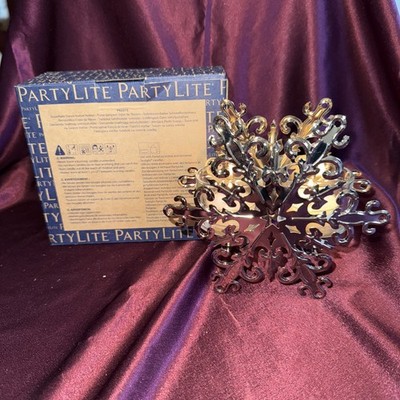 Partylite Snowflake Dance Votive Tealight Candle Holder Winter Christmas P92573