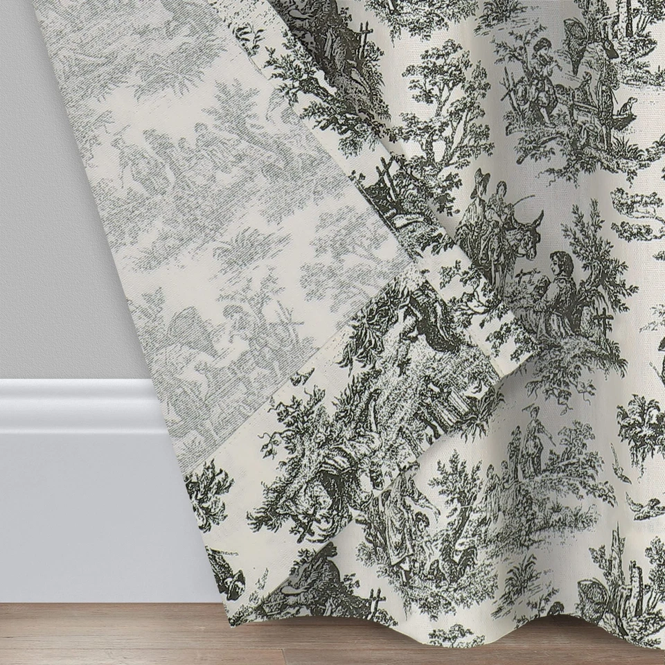 Charmed Life Clásico Francés Country Rod Bolsillo Trasero Pestañas Cortinas para Ventanas... Foto 3 de 4