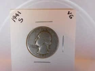 1941 S WASHINGTON QUARTER VERY GOOD CIRCULATED CONDITION-90% Silver-