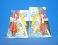 (2) vintage US apollo rocket toys larami corp 5440