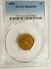 PCGS MS 62 Brown 1896 Indian Head Cent