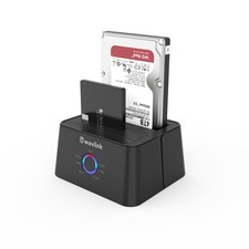 USB 3.0 to SATA I/II/III Tool-Free External Hard Drive Lay-Flat Docking Station