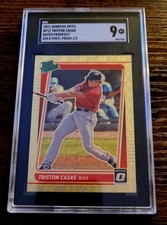 2021 Panini Optic Rated Prospects Triston Casas- Gold Vinyl 1/1 SGC 9 One of One