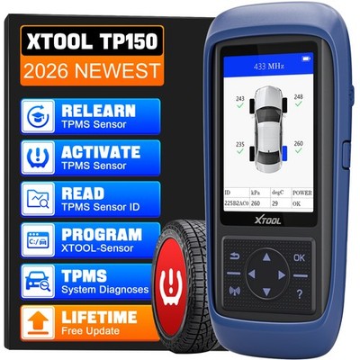 2026 XTOOL TP150 TPMS Tire Sensor Reset/Relearn/Activate TS100 Programming Tool