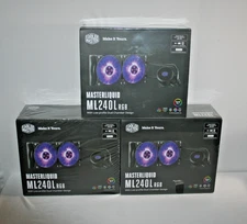 3X Cooler Master MasterLiquid ML240L  RGB Liquid CPU Cooler New Sealed box