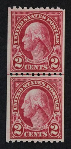 CKStamps: US Stamps Collection Scott#606 2c Mint 1NH 1LH OG Line Pair