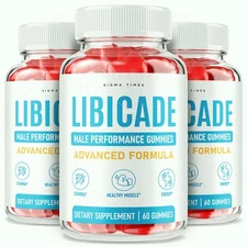 (3 Pack) Libicade Gummies for Men - Male Health Support for Lasting Stamina