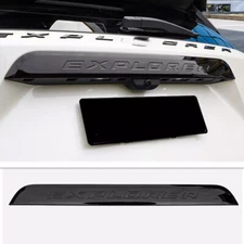 Bright Black Rear Door Trunk Lid Molding Cover Trim For Ford Explorer 2020-2024