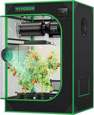 VIVOSUN S223 2x2 Grow Tent, 24"x24"x36" High Reflective Mylar with Observation