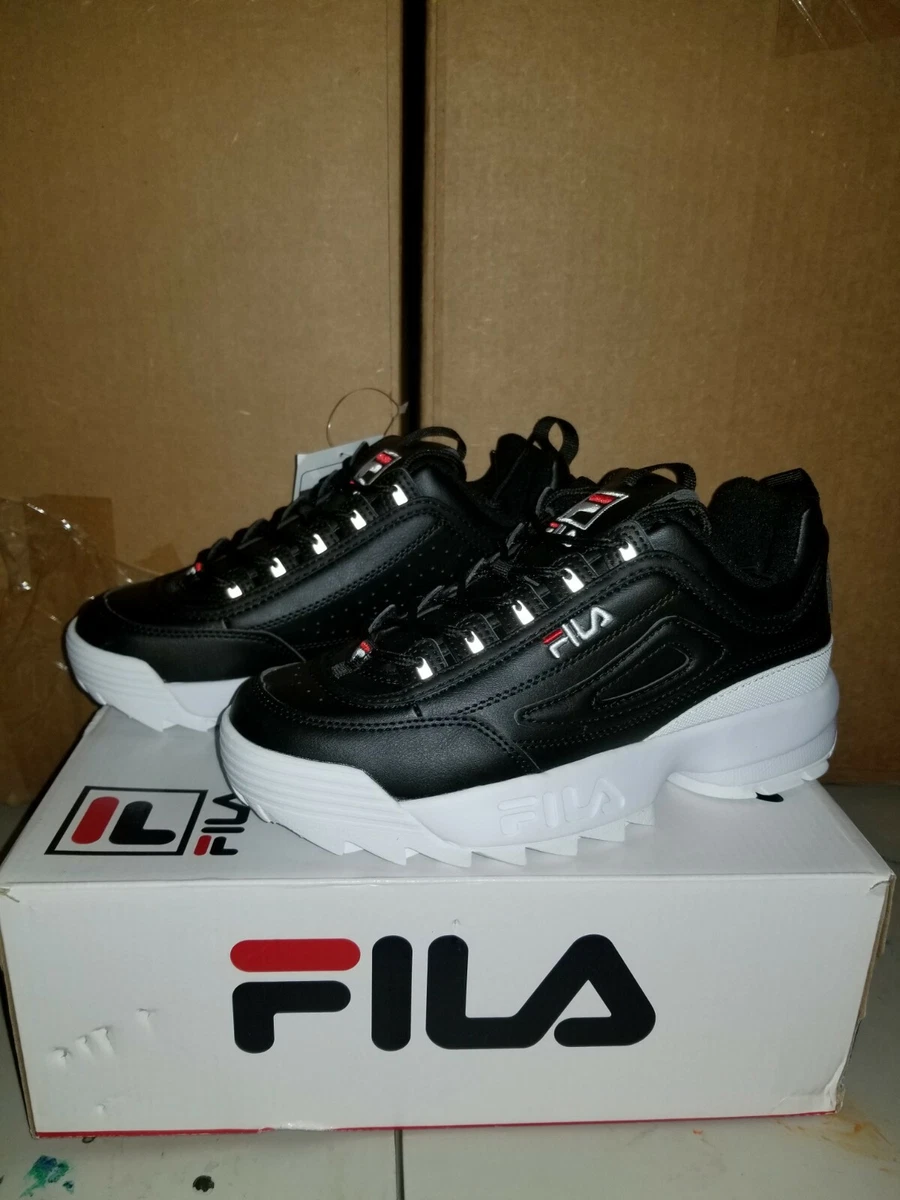 snap ozon schaduw Fila Disruptor 2 Black White Red Kids Size 11 New in Box | eBay