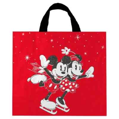 Tesco Mickey Minnie Mouse Tote Bag Christmas Skate Disney Holiday Red Gift  2020 UK
