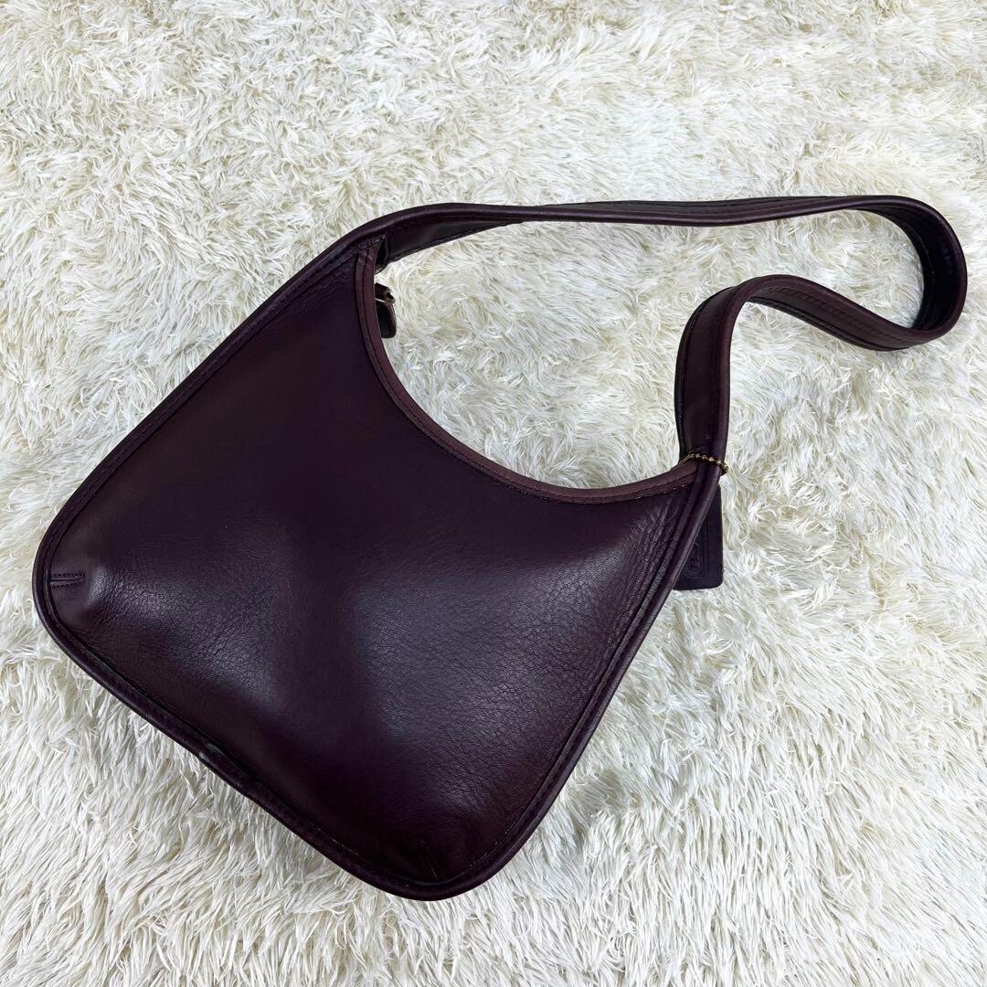 Old Coach Ergo 9020 Leather Mini One Shoulder Bag Handbag Dark