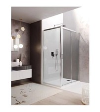 PORTA DOCCIA A NICCHIA 120 CM IN CRISTALLO TEMPERATO TRASPARENTE 6 MM H190 CM