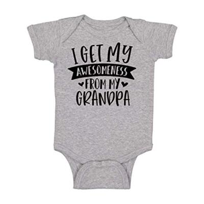I Get My Awesomeness From My Grandpa - Funny Cute Infant 6 Months Light Grey