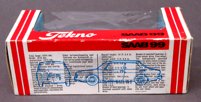 Tekno #837 SAAB 99 white 1:43 diecast w/box DENMARK tr1 | eBay