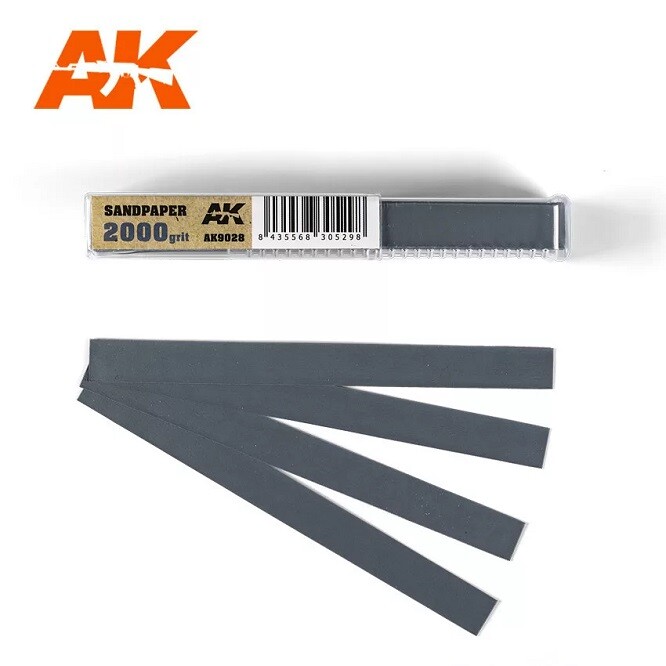 Ak Interactive Ak9028 - Wet Sandpaper 2000 Grit x 50 Units - New
