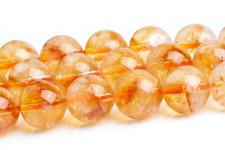 9-10MM Genuine Natural Yellow Citrine Beads Grade A Round Gemstone Loose Beads