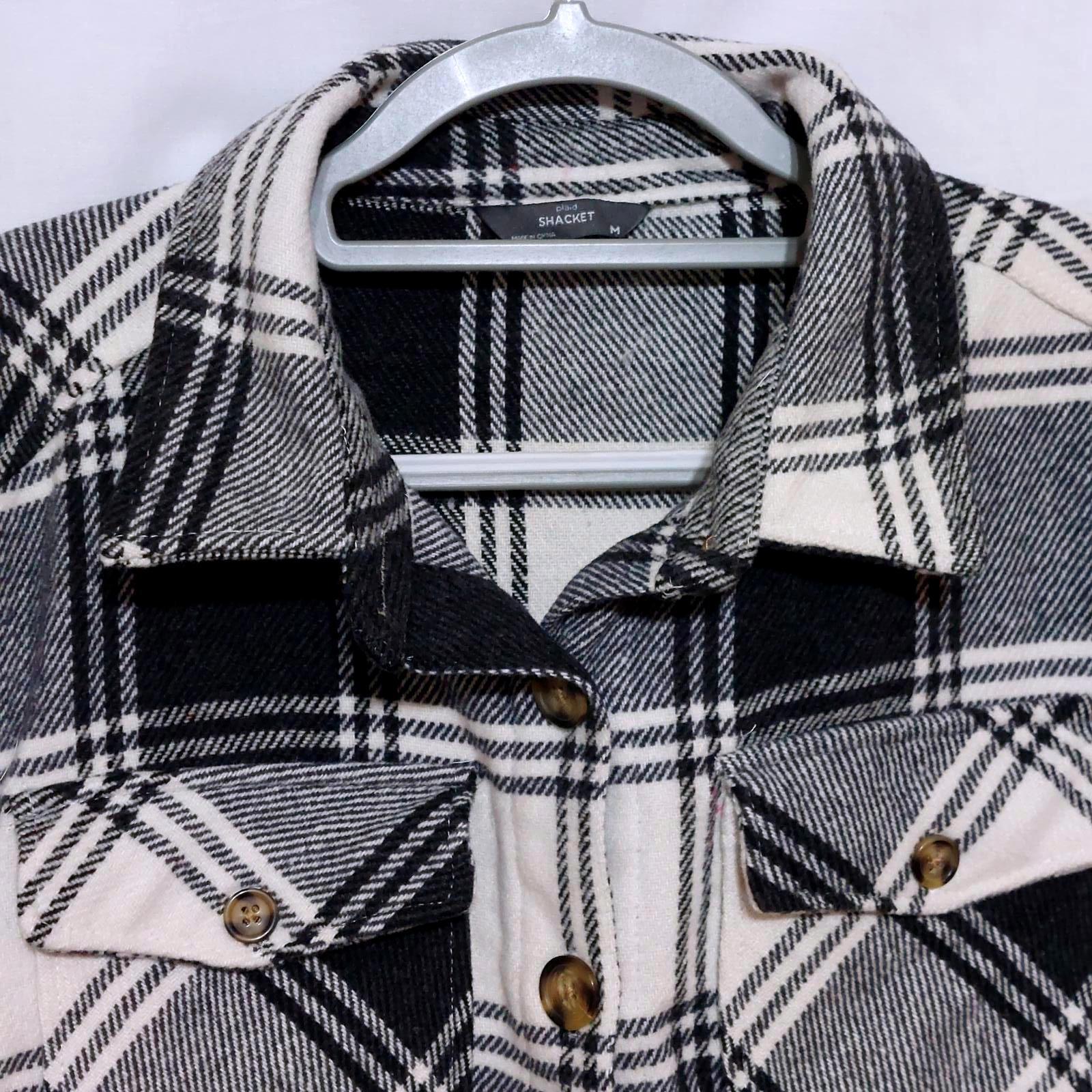 MEMBERS MARK BUTTON DOWN OVERSIZED PLAID SHACKET … - image 4
