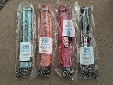 Pawtitas Chain Martingale Reflective Dog Collar LARGE Adjustable Nylon Training