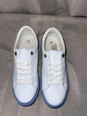 Hawkwell Women's White Fashion Sneakers Casual Walking Shoes Size 9