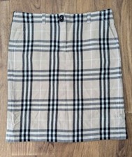 Burberry Vintage Wool Skirt Italy 90s Check Classic IT40 UK8