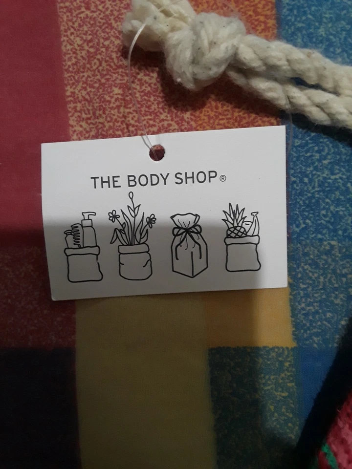 The Body Shop Colorful Jute Drawstring Bag (New with Tags) - Image 2 of 3