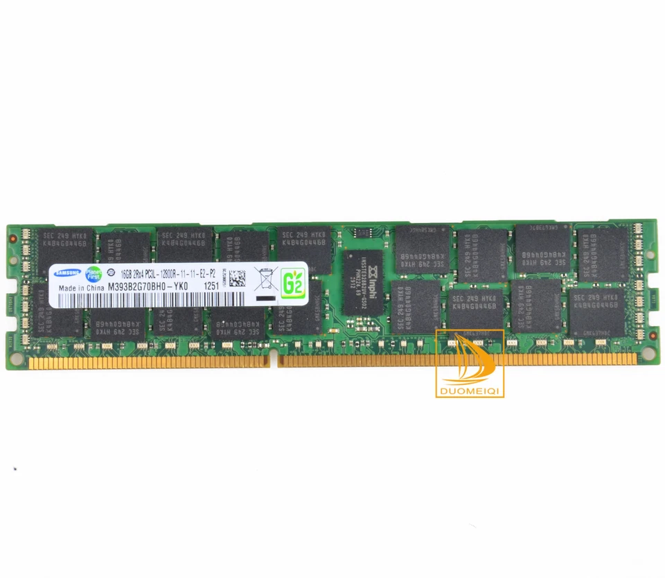 Samsung 2x 16GB 2RX4 PC3L-12800R DDR3L-1600MHz ECC REG Server RAM Memory 1.35V ! - Image 2 of 4