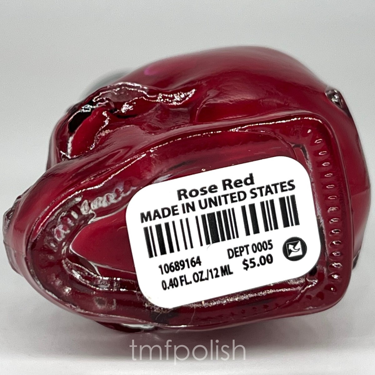 New Hot Topic Blackheart Skull Nail Polish Rose Red fl oz